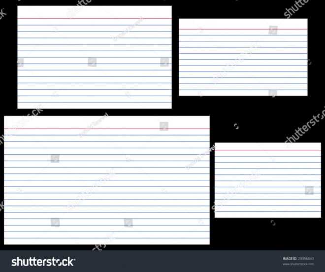 Index Cards Four Popular Sizes 4 Stock Vector (Royalty Free in 5 By 8 Index Card Template