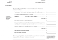 Interim Payment Certificate Format In Excel Download - Fill inside Construction Payment Certificate Template