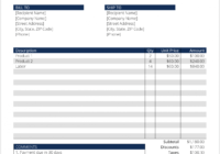 Invoice Template (Word) - Download Free Word Template for Image Of Invoice Template