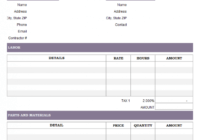 Invoicing Format For Hvac Service with regard to Hvac Service Invoice Template Free