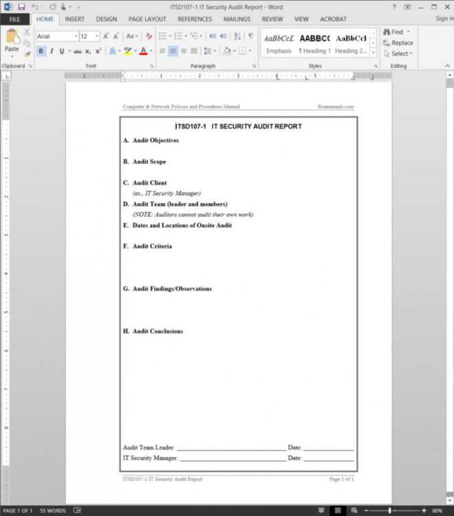 It Security Audit Report Template | Itsd107-1 throughout Security Audit Report Template