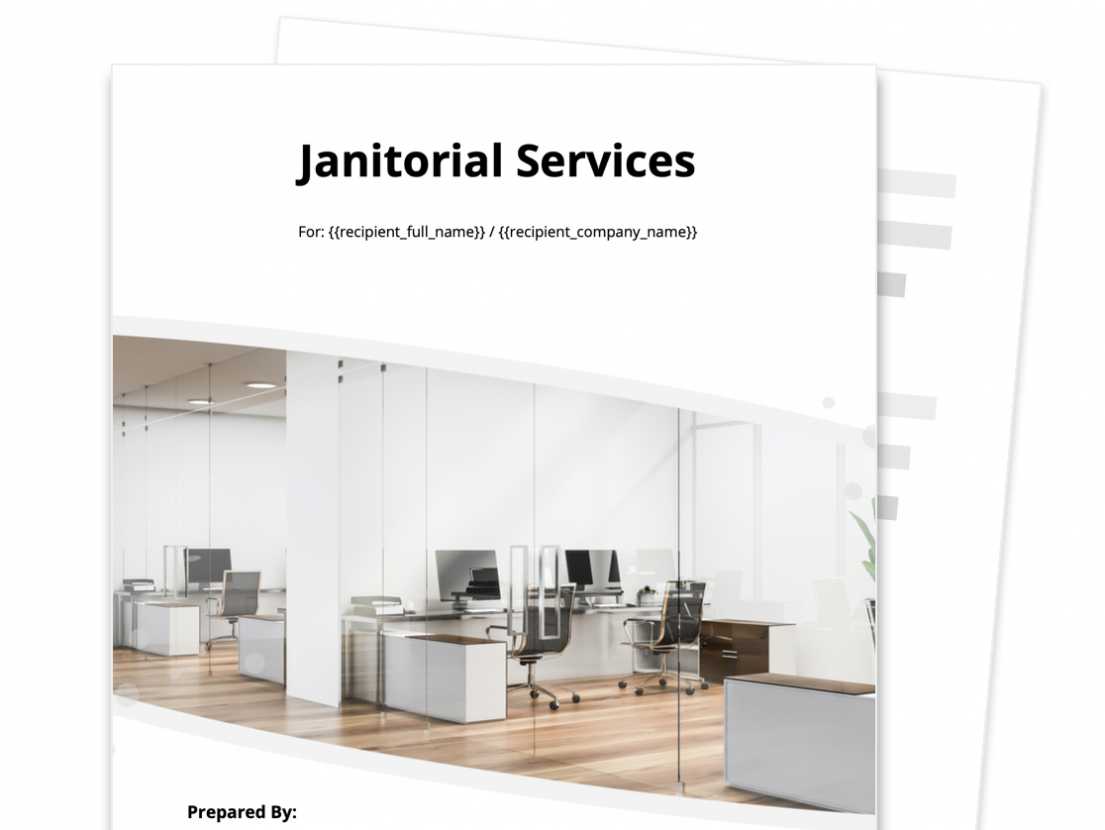 Janitorial Proposal Template - [Free Sample] | Proposable for Janitorial Proposal Template