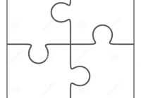 Jigsaw Puzzle Blank 2X2, Four Pieces Stock Illustration throughout Blank Jigsaw Piece Template