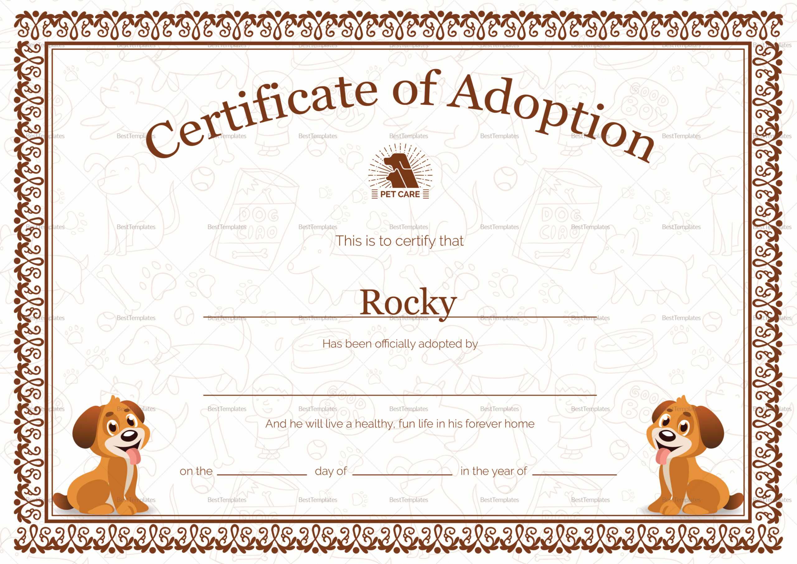 Kitten Adoption Certificate - The W Guide within Toy Adoption Certificate Template