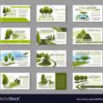 Landscape Design Studio Business Card Template Vector Image for Gardening Business Cards Templates