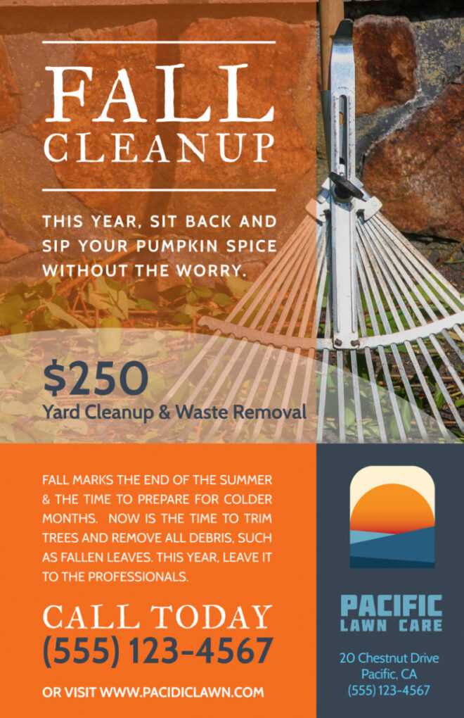 Lawn Mowing Fall Cleanup Poster Template | Mycreativeshop in Fall Clean Up Flyer Template