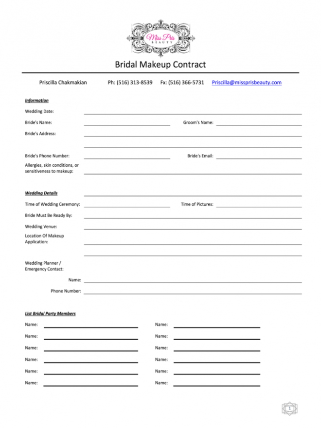 Makeup Artist Contract - Fill Out And Sign Printable Pdf Template | Signnow throughout Free Makeup Wedding Contract Templates