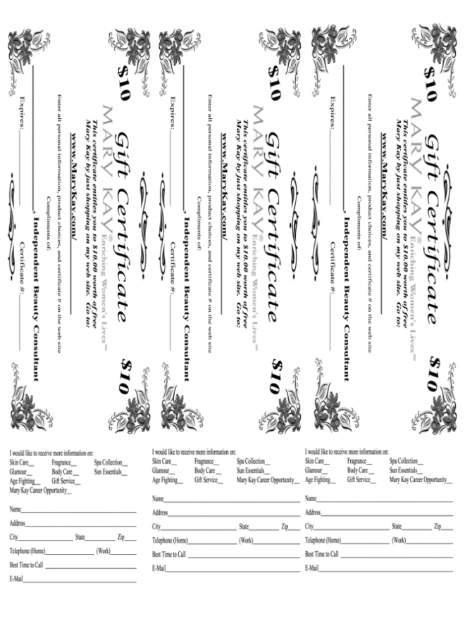 Mary Kay Gift Certificate - Fill Out And Sign Printable Pdf Template |  Signnow regarding Mary Kay Gift Certificate Template