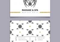 Massage And Spa Therapy Business Card Template Vector Image with regard to Massage Therapy Business Card Templates