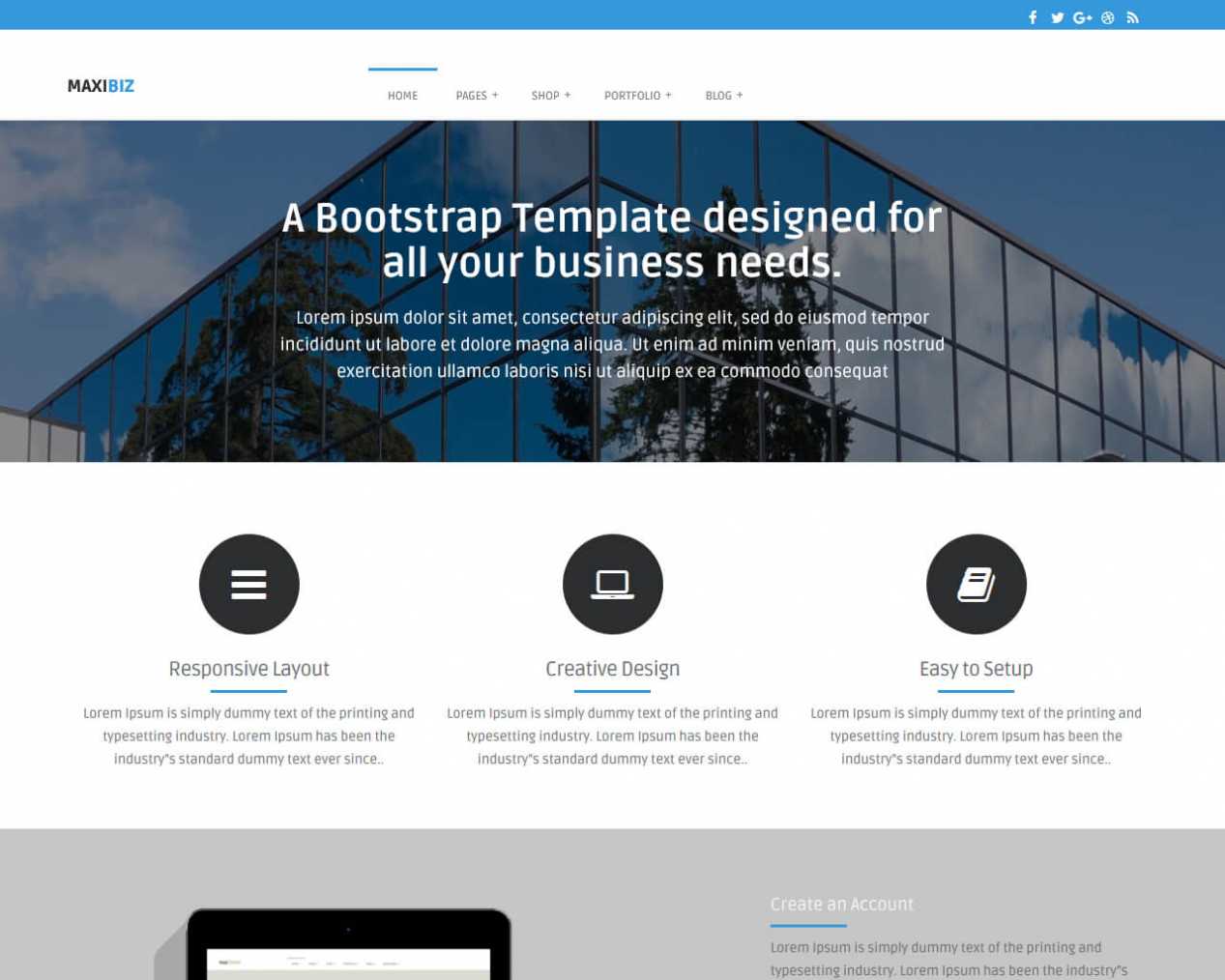 Maxibiz - Bootstrap Business Website Template - Templatemag for Bootstrap Templates For Business