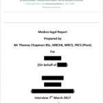 Medicolegal Reporting - Mr Thomas Chapman within Medical Legal Report Template