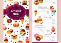 Menu Template For Bakery Desserts Cakes Royalty Free Vector inside Free Bakery Menu Templates Download
