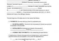 Michigan Unsecured Promissory Note Template - Promissory with Promisorry Note Template