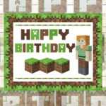 Minecraft Printable Birthday Cards — Printbirthday.cards pertaining to Minecraft Birthday Card Template