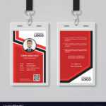 Modern Red Id Card Template Royalty Free Vector Image inside Template For Id Card Free Download