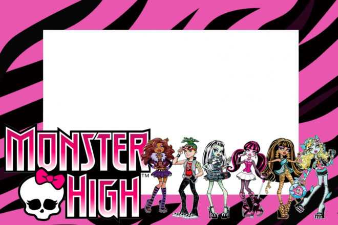Monster High: Free Printable Party Invitations. - Oh My for Monster High Birthday Card Template
