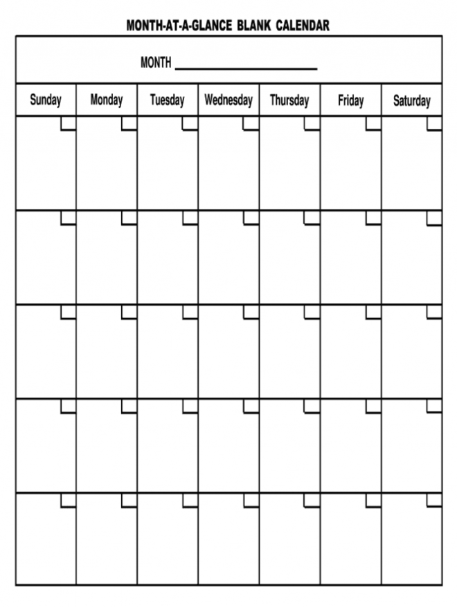 Month At A Glance Template - Fill Out And Sign Printable Pdf Template |  Signnow with regard to Month At A Glance Blank Calendar Template