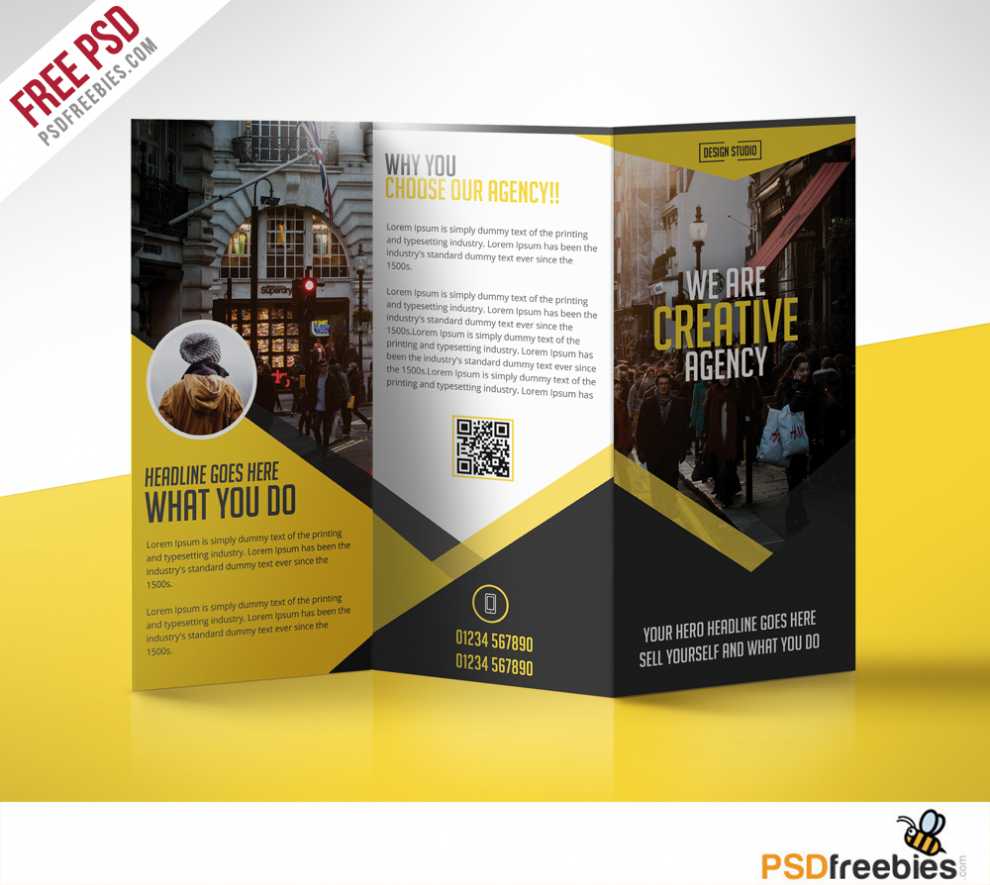 Multipurpose Trifold Business Brochure Free Psd Template regarding Free Tri Fold Business Brochure Templates