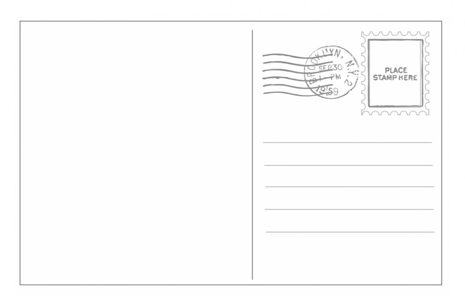 Postcard Template For Kids
