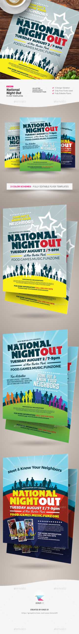 National Night Out Flyer Templates throughout National Night Out Flyer Template