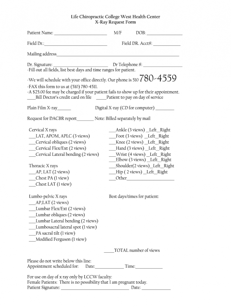 Ncmic Chiropractic Xray Request Forms - Fill Out And Sign Printable Pdf  Template | Signnow pertaining to Chiropractic X Ray Report Template