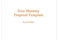 New Ministry Proposal Template - Sacred Structures By Jim intended for Ministry Proposal Template