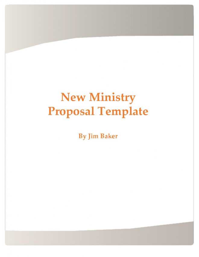 New Ministry Proposal Template - Sacred Structures By Jim intended for Ministry Proposal Template
