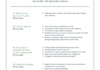 Nonprofit Environmental Board Meeting Agenda Template with Consent Agenda Template