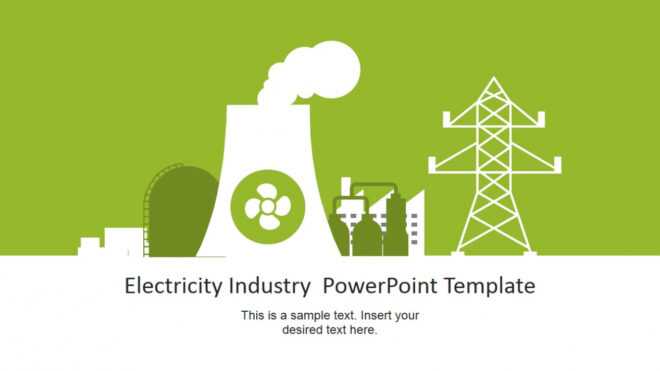 Nuclear Power Plant Vector For Electricity Industry within Nuclear Powerpoint Template