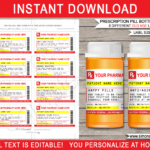 Old Age Prescription Labels (2 X 3.75 Inch) - For Vials inside Pill Bottle Label Template