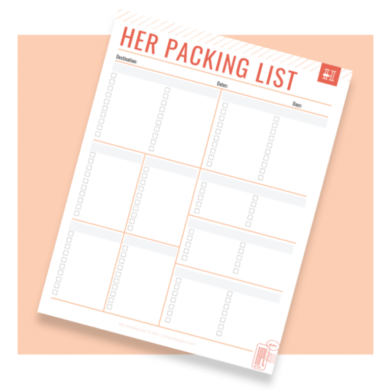 Blank Packing List Template