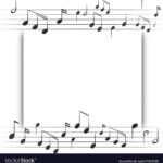 Paper Template With Music Notes In Background Vector Image intended for Music Notes Paper Template
