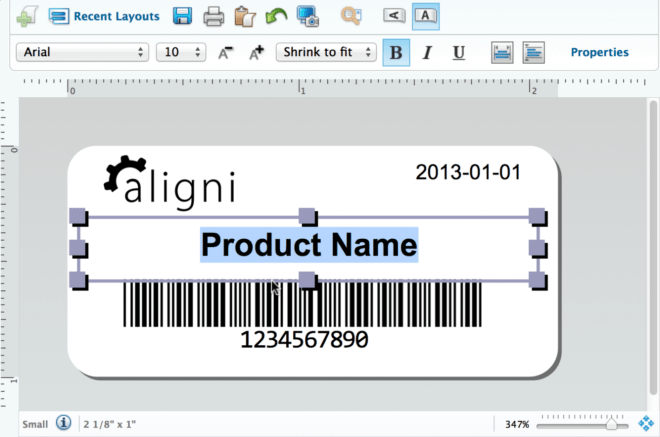 Part And Inventory Labels - Aligni regarding Inventory Labels Template