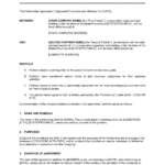 Partnership Agreement Template | By Business-In-A-Box™ within Contract For Business Partnership Template