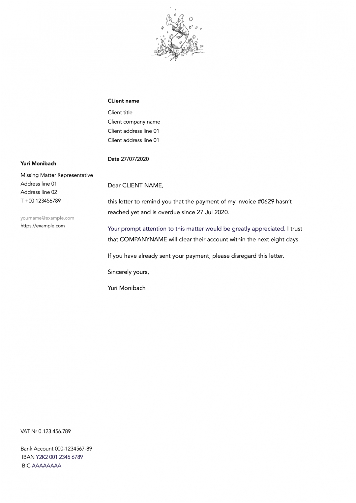 Past Due Letter Templates | Templates Supply regarding Past Due Letter Template