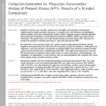 Pdf) Computer-Generated Vs. Physician-Documented History Of for History Of Present Illness Template