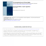Pdf) On The Responsibility Of Special Rapporteurs with Rapporteur Report Template