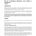 Pdf) The Art Of Workplace Mediation: From Conflict To Engagement inside Workplace Mediation Outcome Agreement Template