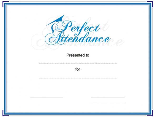 Perfect Attendance Powerpoint Ppt Template, Perfect intended for Perfect Attendance Certificate Template