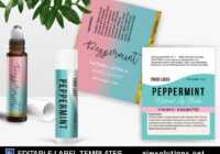 Perfume Roller Ball Label Template Id43 in Lip Balm Label Template