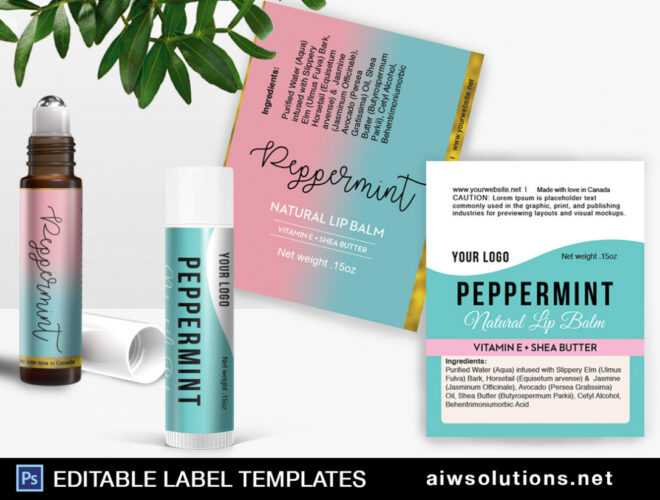 Perfume Roller Ball Label Template Id43 in Lip Balm Label Template