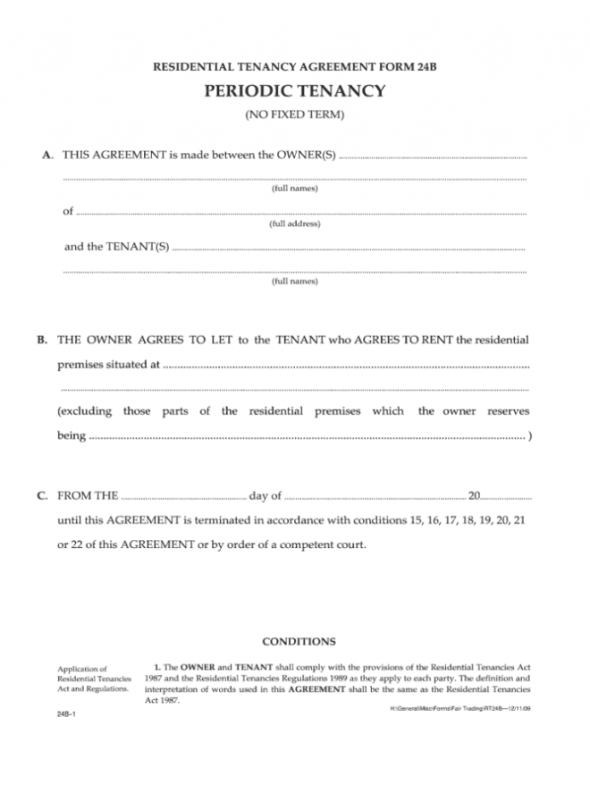 Periodic Tenancy Agreement Template - Fill Online, Printable pertaining to Fixed Term Tenancy Agreement Template