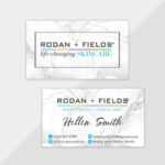 Personalized Rodan And Fields Business Cards, Marble Rf Template with Rodan And Fields Business Card Template