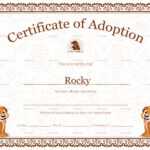 Pet Adoption Certificate Template - Lewisburg District Umc pertaining to Pet Adoption Certificate Template