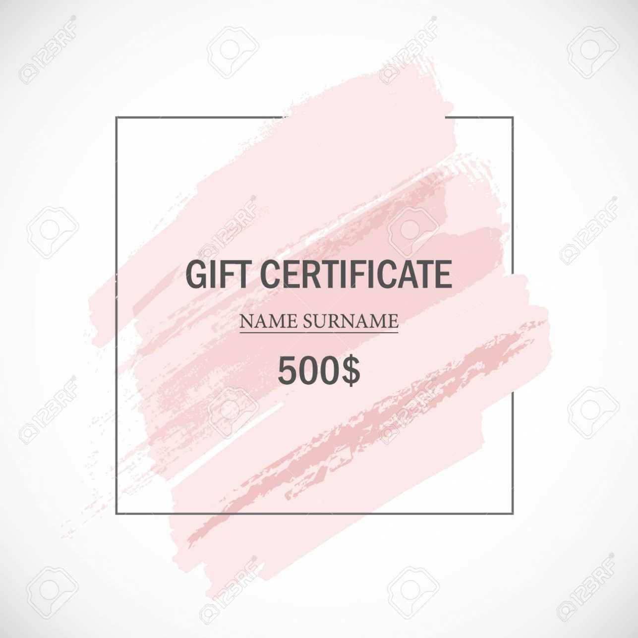 Pink Gift Certificate Template. in Pink Gift Certificate Template