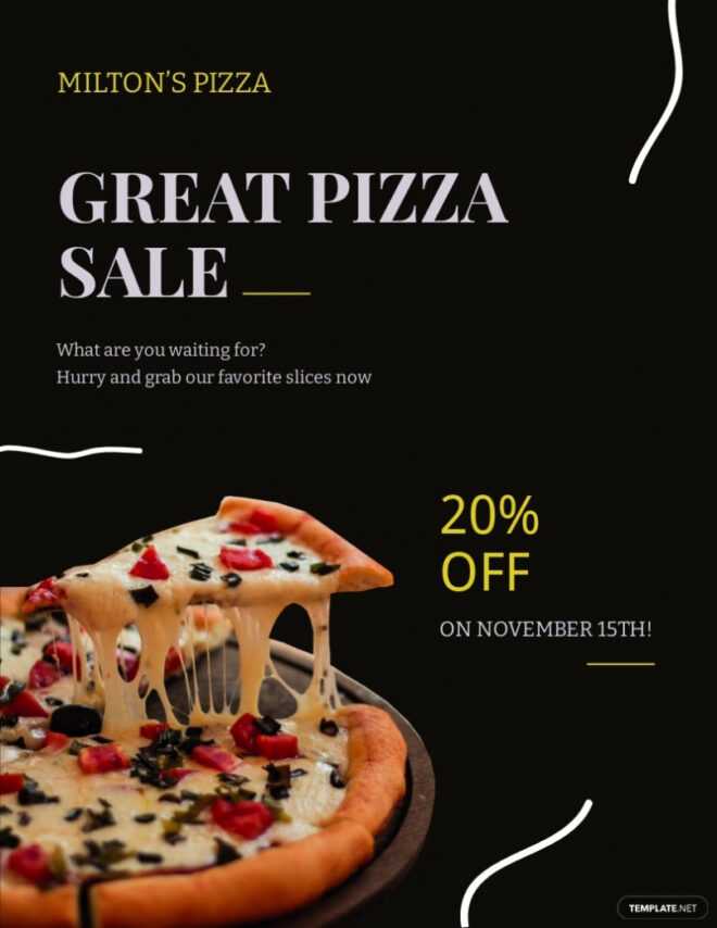 Pizza Sale Flyer Template - Word (Doc) | Psd | Indesign in Pizza Sale Flyer Template