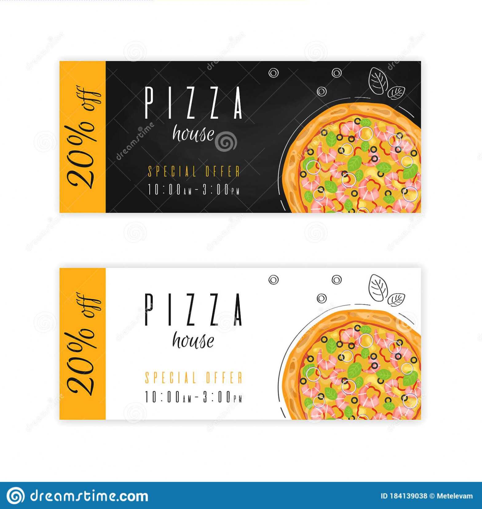 Pizza Voucher Stock Illustrations – 219 Pizza Voucher Stock within Pizza Gift Certificate Template