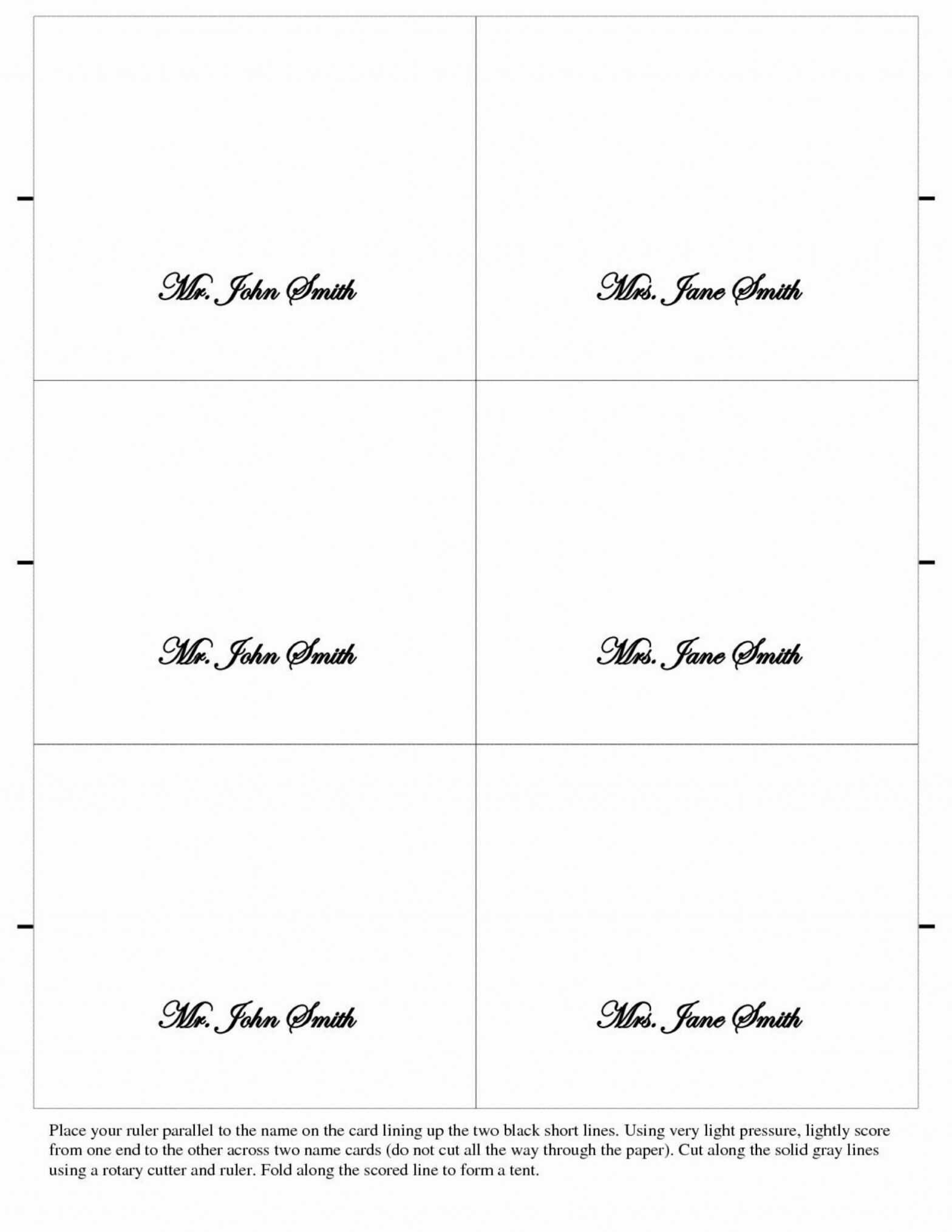Place Card Template Word ~ Addictionary within Tent Name Card Template Word