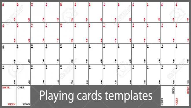 Playing Cards Template Set with regard to Deck Of Cards Template