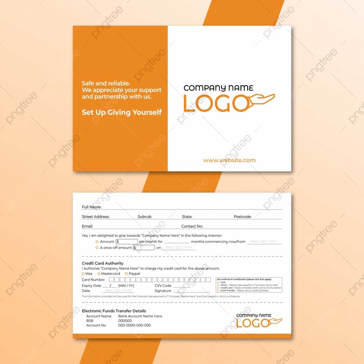 Pledge Card Png, Vector, Psd, And Clipart With Transparent with regard to Donation Cards Template